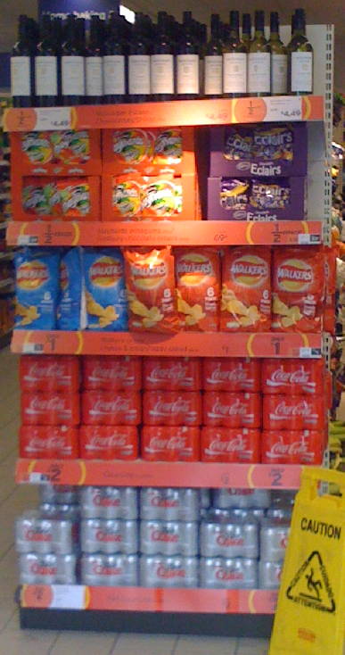 Half-price wine offer as you walk into Sainsbury's Western Road